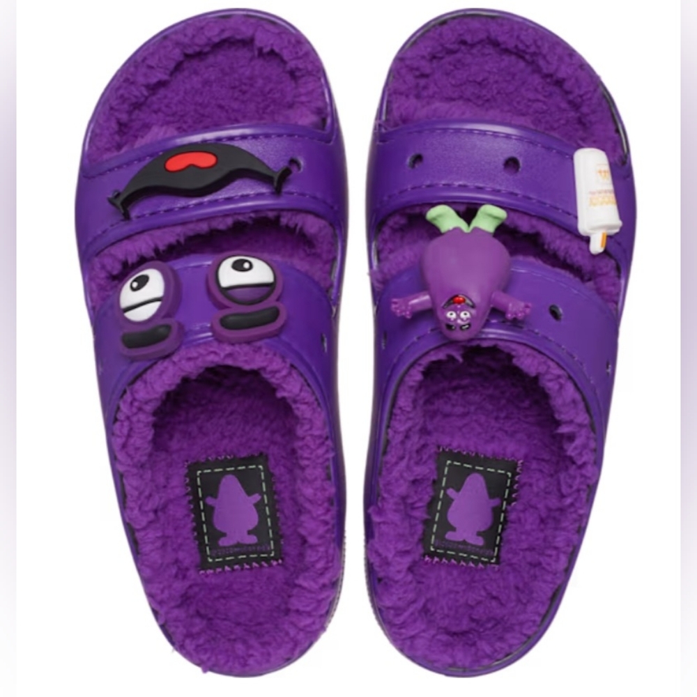 NEW McDonald's X Crocs Grimace Cozzzy Sandal | Men Size 8 / Women Size 10